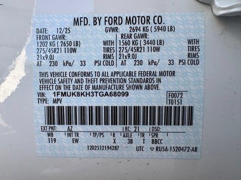 New 2026 Ford Explorer ST-Line w/ ST-Line Street Pack AWD/4WD image 29
