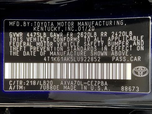Used 2020 Toyota Camry XSE FWD image 37