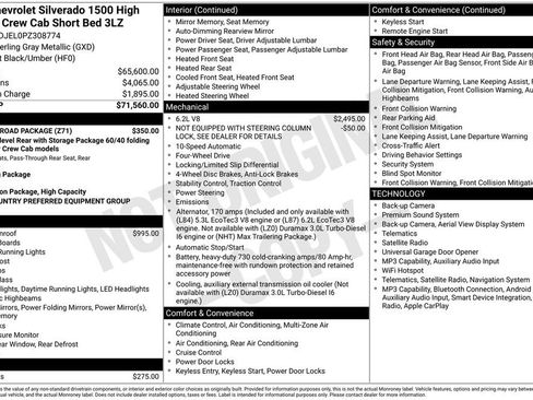 Used 2023 Chevrolet Silverado 1500 High Country w/ Z71 Off-Road Package AWD/4WD image 12