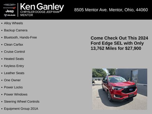 Used 2024 Ford Edge SEL w/ Sport Appearance Package AWD/4WD image 5