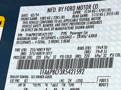 Used 2024 Ford Mustang GT Premium w/ GT Performance Package RWD image 31
