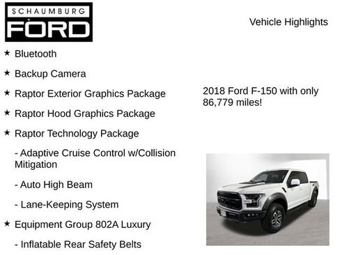 Used 2018 Ford F150 Raptor w/ Equipment Group 802A Luxury AWD/4WD image 8