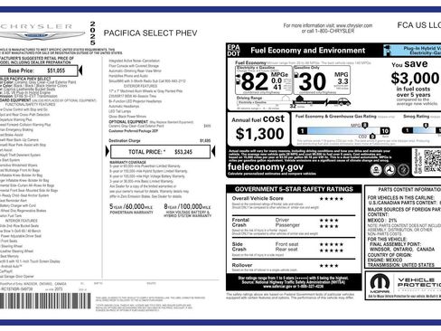 Used 2025 Chrysler Pacifica Select FWD image 7