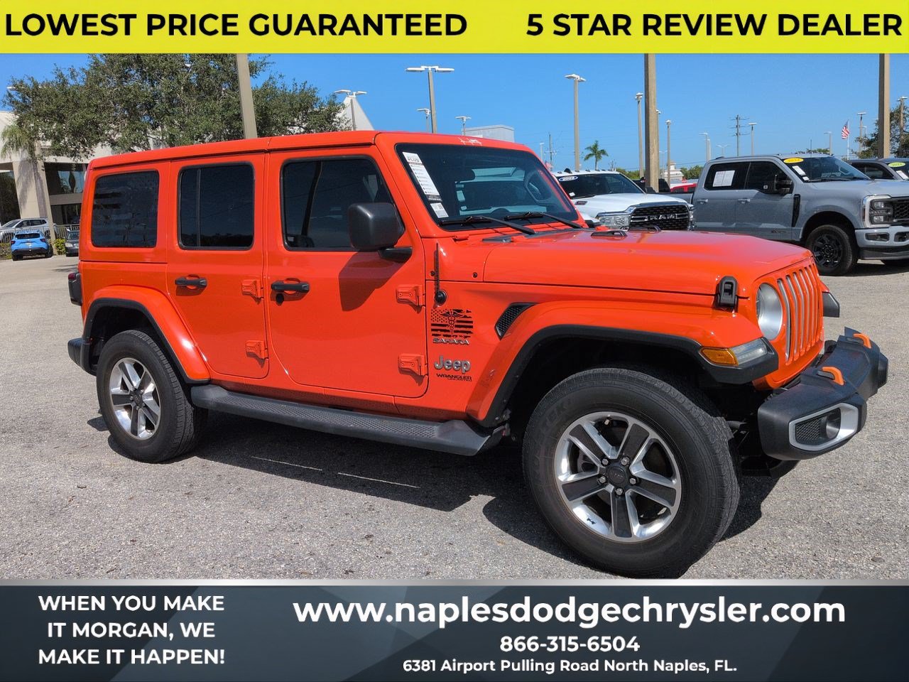 Used 2019 Jeep Wrangler Unlimited Sahara w/ LED Lighting Group AWD/4WD image 1