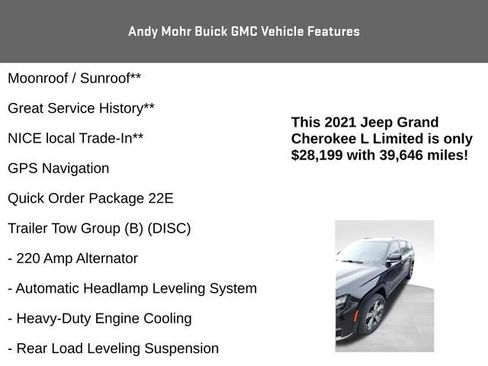 Used 2021 Jeep Grand Cherokee L Limited w/ Trailer Tow Group (B) image 4