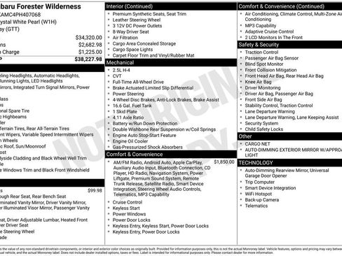 Certified 2023 Subaru Forester Wilderness AWD/4WD image 7