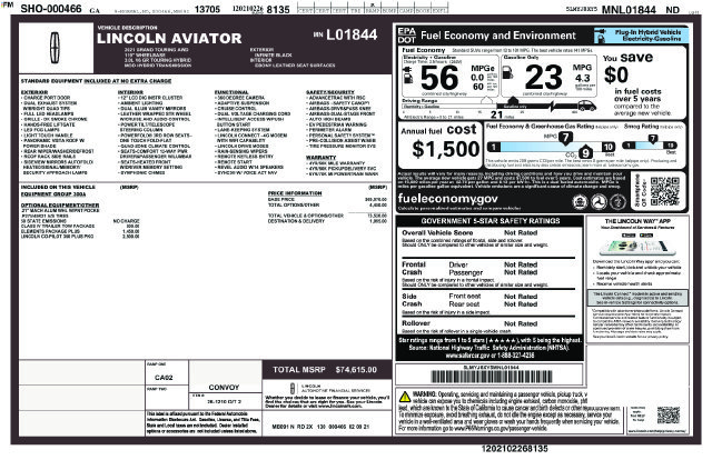 Used 2021 Lincoln Aviator Grand Touring w/ Elements Package Plus AWD/4WD image 20