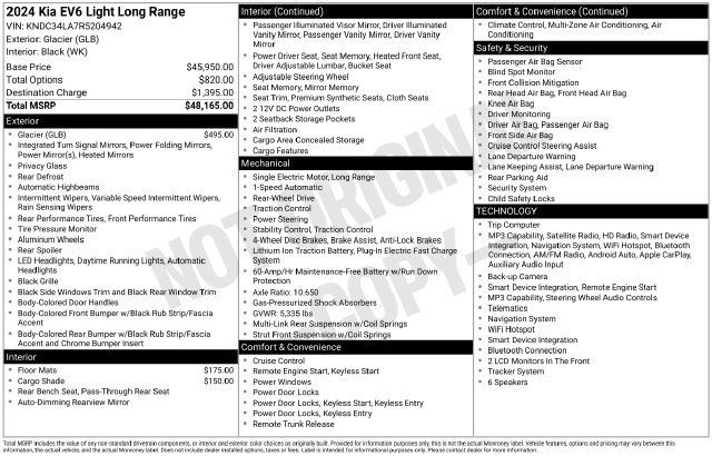 Certified 2024 Kia EV6 Light RWD image 13