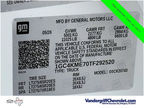 New 2026 Chevrolet Silverado 2500 Custom w/ Custom Value Package AWD/4WD image 22