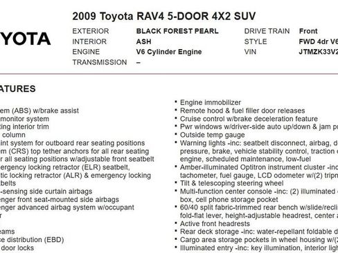 Used 2009 Toyota RAV4 2WD V6 image 16