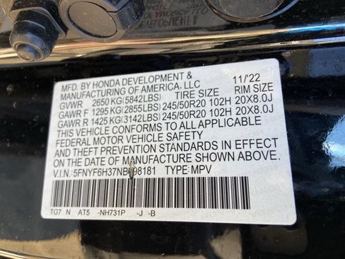 Used 2022 Honda Pilot Sport image 33