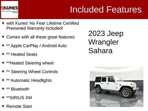Used 2023 Jeep Wrangler Unlimited Sahara w/ Cold Weather Group AWD/4WD image 2