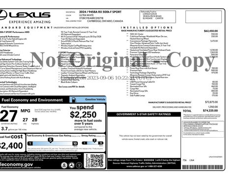 Used 2024 Lexus RX 500h F Sport w/ Convenience Package image 54