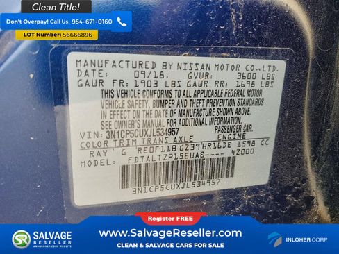 Used 2018 Nissan Kicks SR FWD image 17
