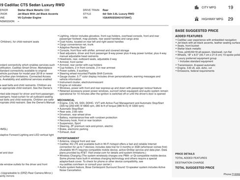 Used 2019 Cadillac CTS Luxury image 2