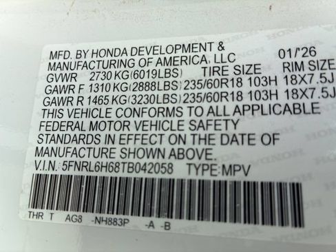 Used 2026 Honda Odyssey EX-L image 14
