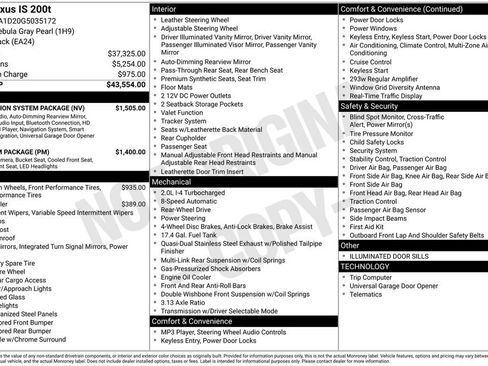 Used 2016 Lexus IS 200t 200t w/ Navigation System Package image 29