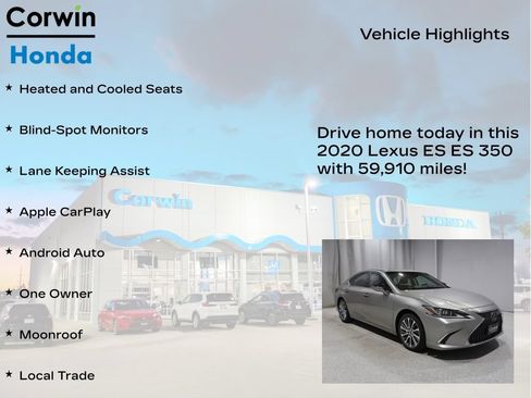 Used 2020 Lexus ES 350 w/ Premium Package FWD image 7