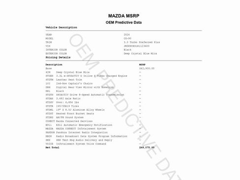 Used 2024 MAZDA CX-90 3.3 Turbo w/ Preferred Plus image 2