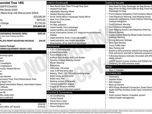 New 2026 Chevrolet Trax RS w/ Driver Confidence Package FWD image 3