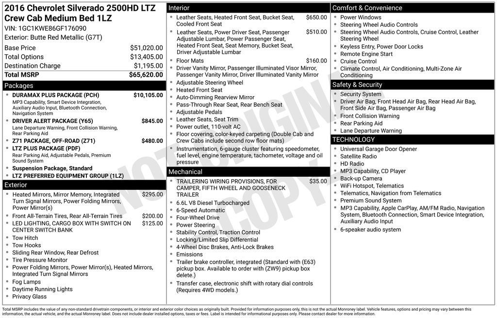 Used 2016 Chevrolet Silverado 2500 LTZ w/ Duramax Plus Package AWD/4WD image 14