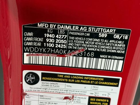 Used 2019 Mercedes-Benz AMG GT Roadster w/ Lane Tracking Package image 47