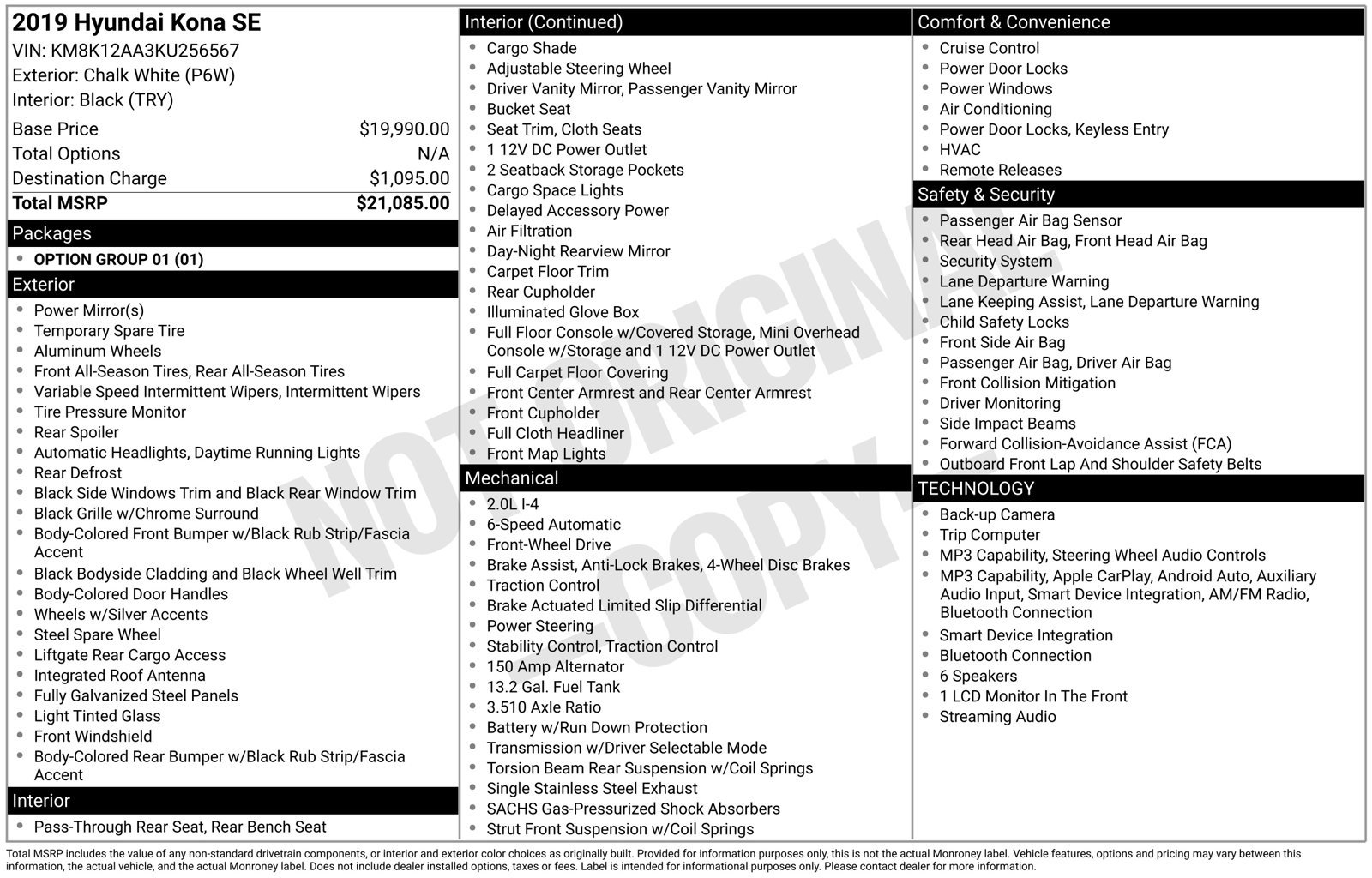 Used 2019 Hyundai Kona SE FWD image 4