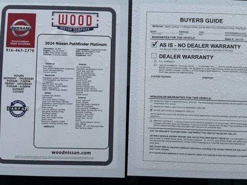 Used 2024 Nissan Pathfinder Platinum w/ Cargo Package image 10