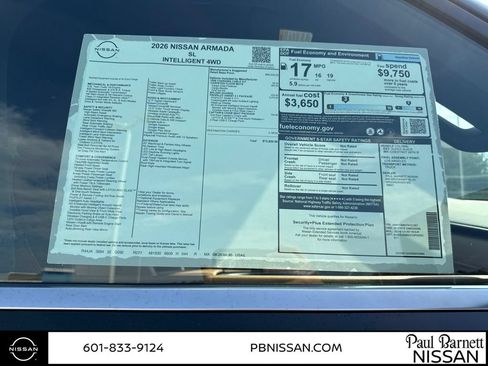New 2026 Nissan Armada SL w/ Captain's Chari Seat Package AWD/4WD image 9