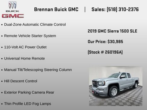 Certified 2019 GMC Sierra 1500 SLE w/ SLE Value Package AWD/4WD image 18