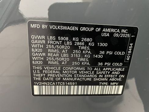 New 2026 Volkswagen Atlas SE image 30