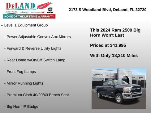 Used 2024 RAM 2500 Big Horn w/ Bed Utility Group image 18