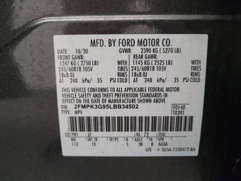 Used 2020 Ford Edge SE FWD image 33