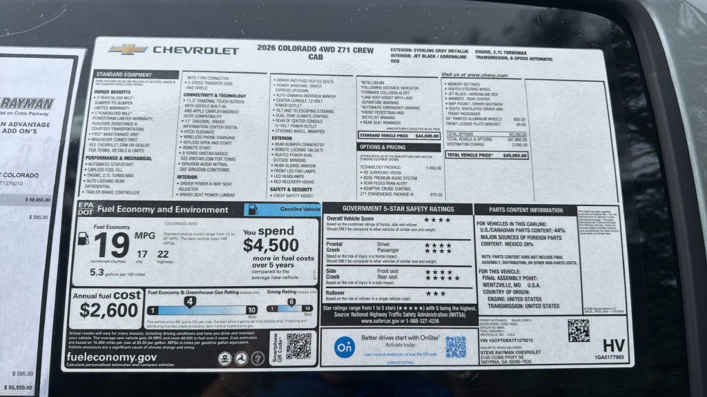 New 2026 Chevrolet Colorado Z71 w/ Technology Package AWD/4WD image 23
