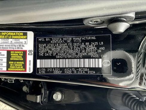 Certified 2024 Lexus ES 250 w/ Premium Package AWD/4WD image 19