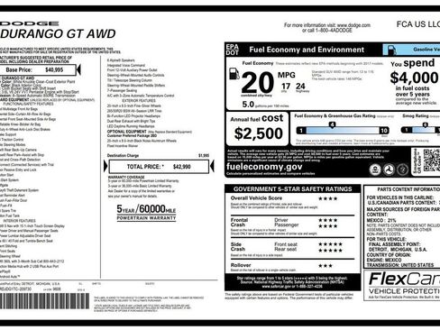 Certified 2026 Dodge Durango GT AWD/4WD image 2