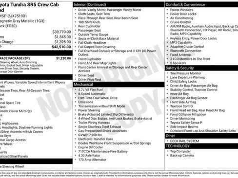 Used 2018 Toyota Tundra SR5 w/ SR5 Upgrade Package image 9