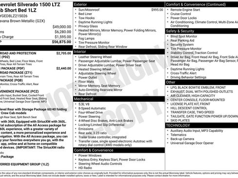 Used 2020 Chevrolet Silverado 1500 LTZ AWD/4WD image 2