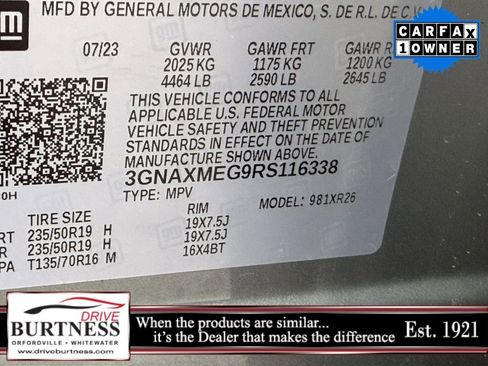 Certified 2024 Chevrolet Equinox RS w/ LPO, Floor Liner Package image 24