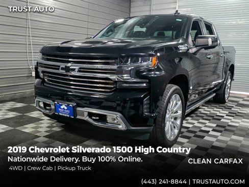 Used 2019 Chevrolet Silverado 1500 High Country w/ Technology Package AWD/4WD image 1