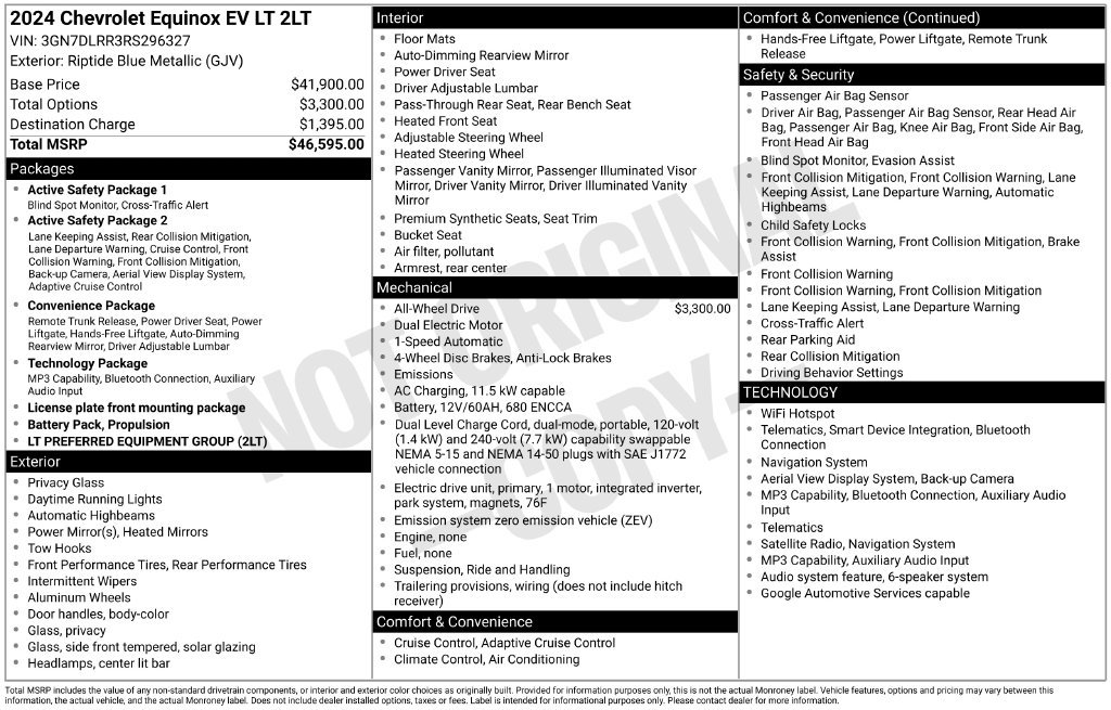 Used 2024 Chevrolet Equinox EV LT AWD/4WD image 36