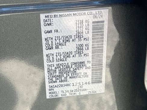 Used 2024 Nissan Murano Platinum w/ Cargo Package FWD image 33