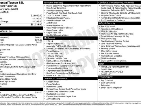 Used 2022 Hyundai Tucson SEL AWD/4WD image 24