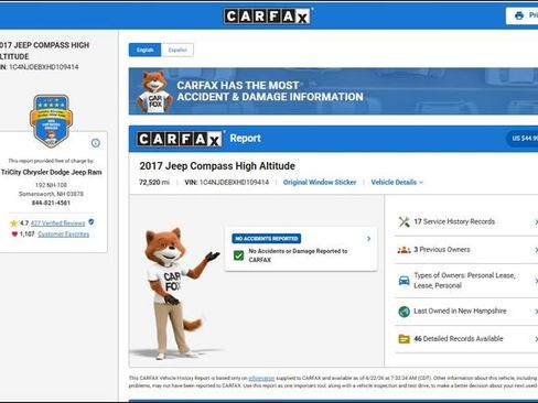 Used 2017 Jeep Compass High Altitude image 13