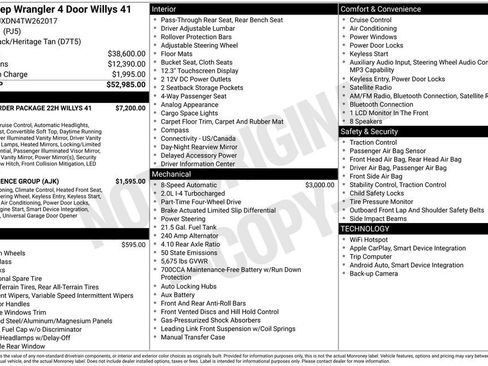 New 2026 Jeep Wrangler Unlimited Sport AWD/4WD image 31