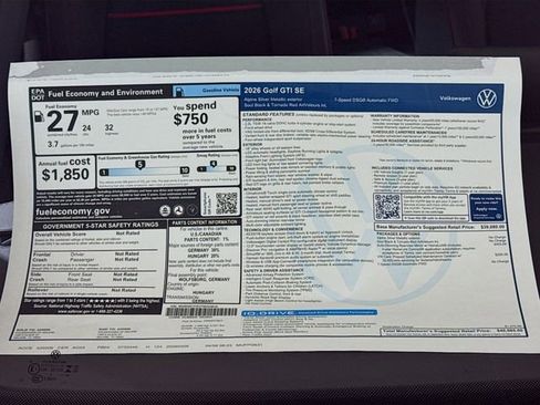 New 2026 Volkswagen GTI SE FWD image 20