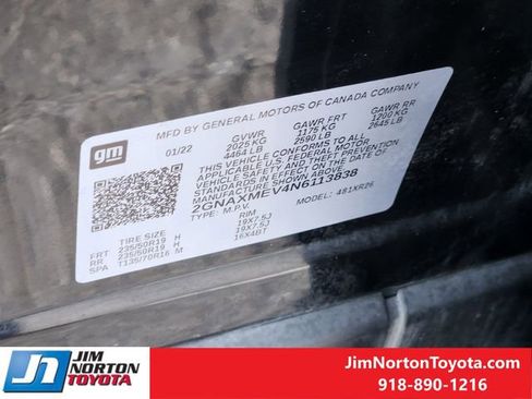 Used 2022 Chevrolet Equinox RS w/ RS Leather Package FWD image 33