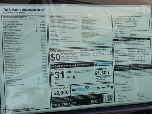 New 2026 BMW 330i Sedan w/ M Sport Package image 34