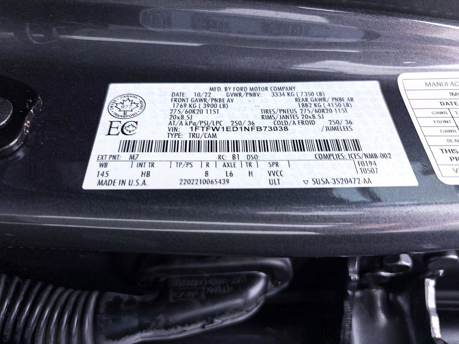 Used 2022 Ford F150 Lariat w/ Equipment Group 502A High AWD/4WD image 43
