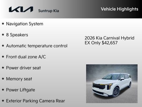 New 2026 Kia Carnival EX image 7